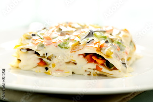 lasagne vegetariane con verdure e formaggio