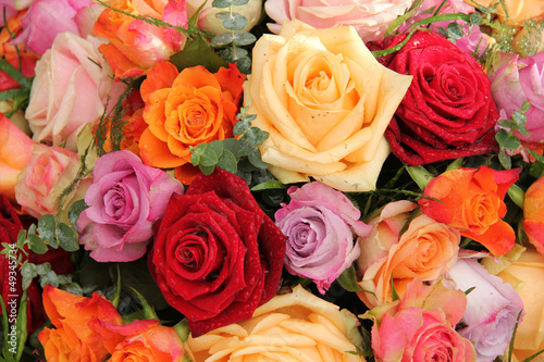 Colorful rose bouquet