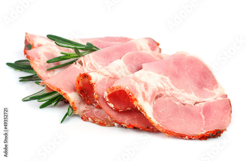 Sliced pork bacon