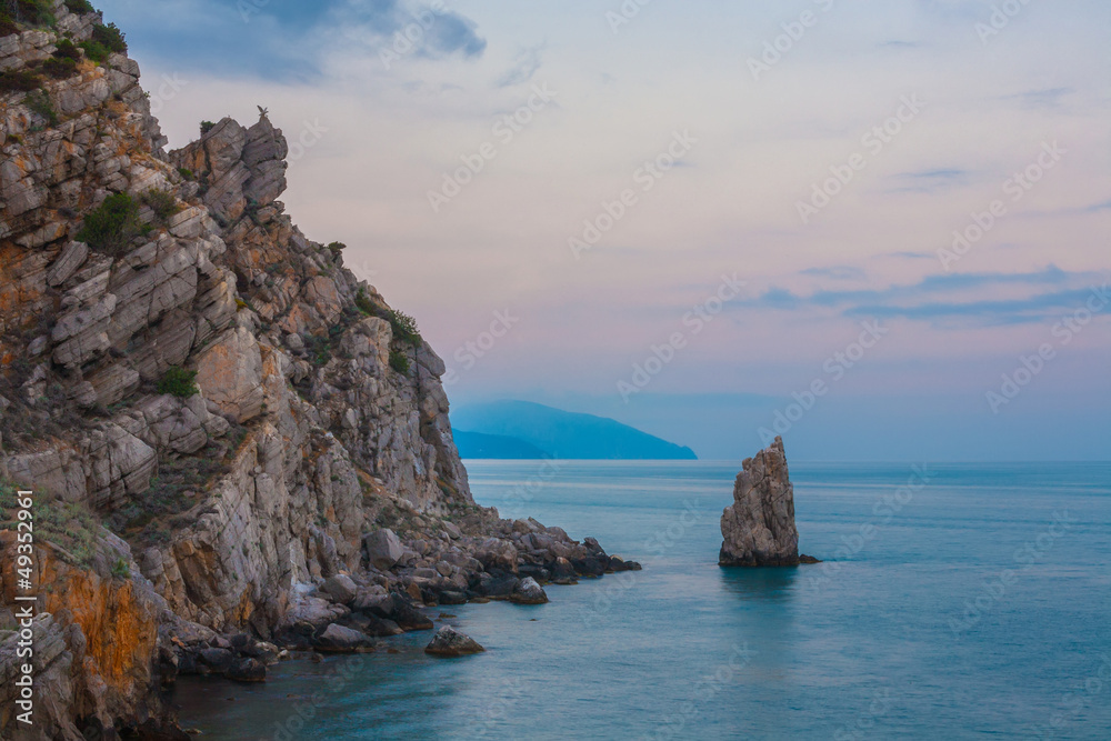 Crimean sanset landscape near Yalta