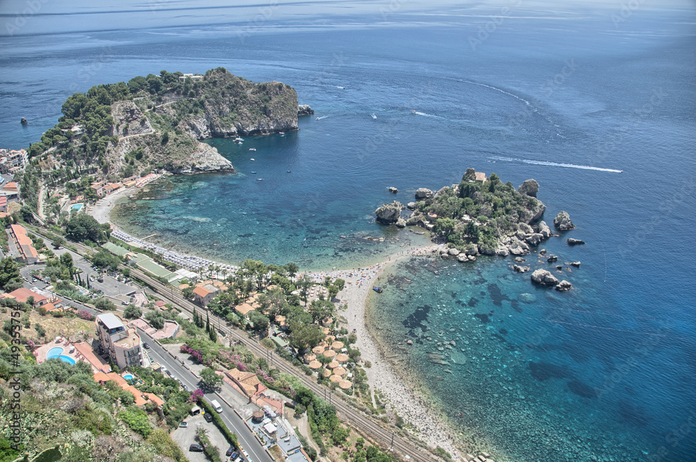 Taormina, Sicily, Wonderful view of seaside