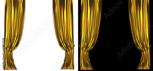 Gold curtain background