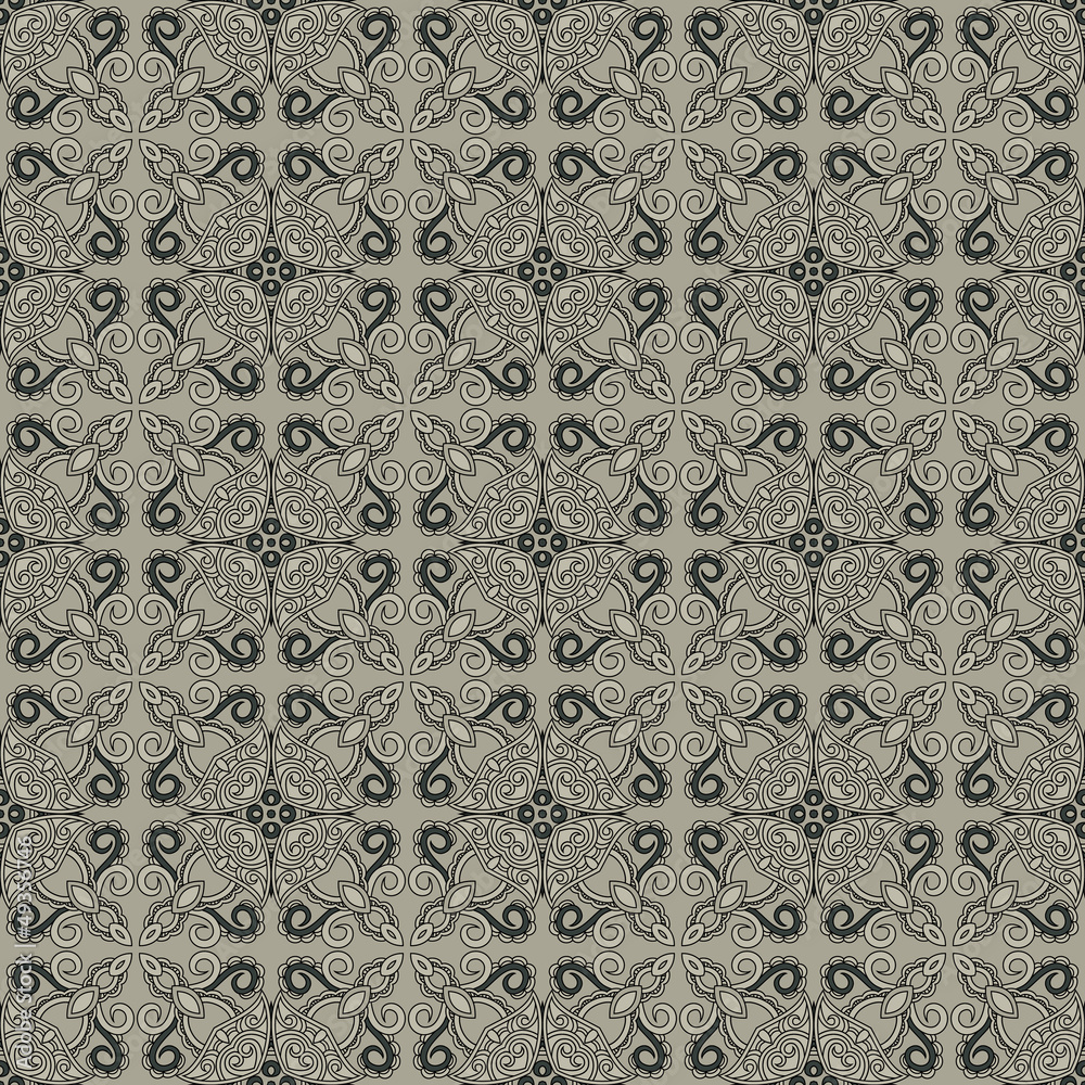 Floral ornamental seamless pattern. Arabic design