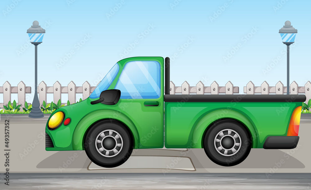 A green car