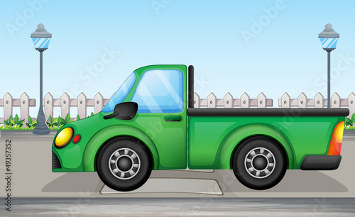 A green car