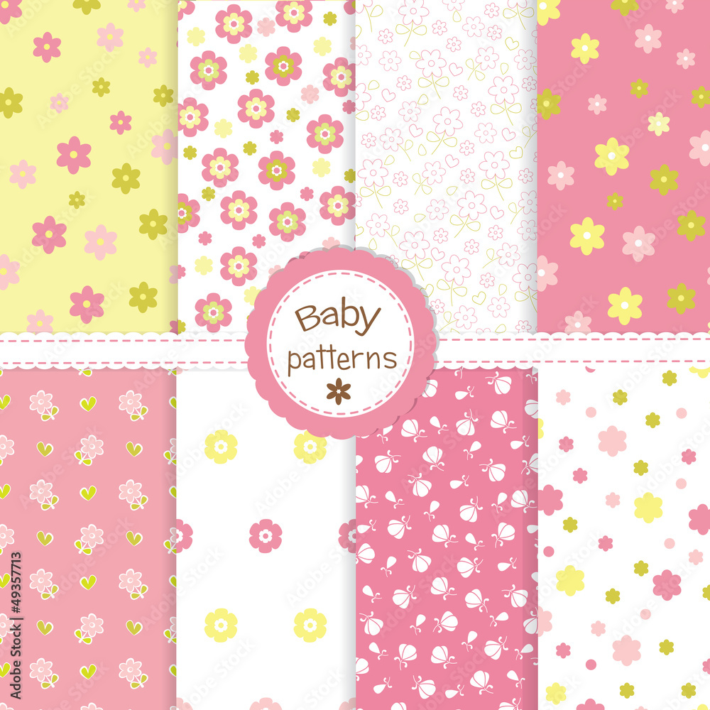 Set of baby patterns