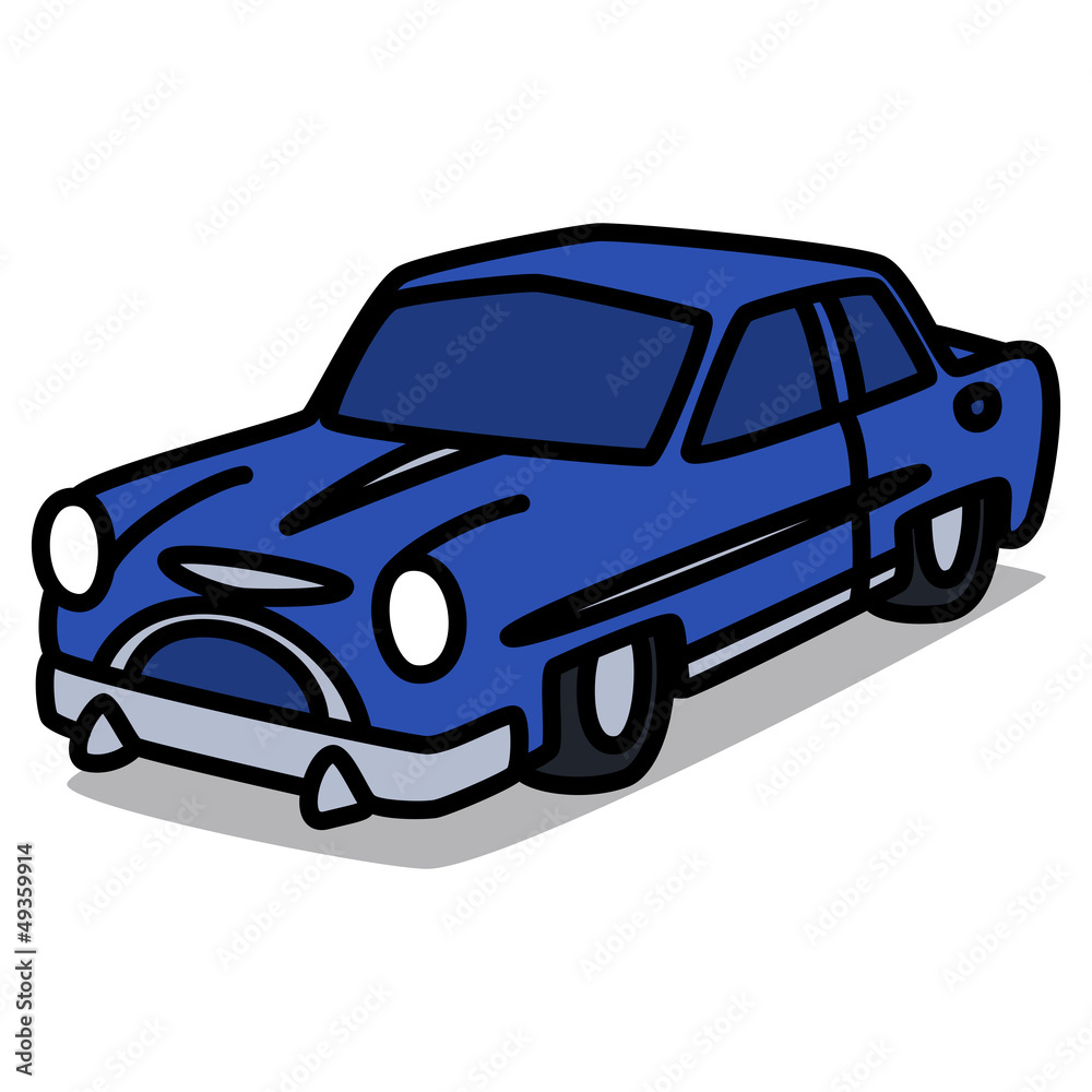 Cartoon Car 18 : Vintage Luxury Vehicle Stock Vector | Adobe Stock