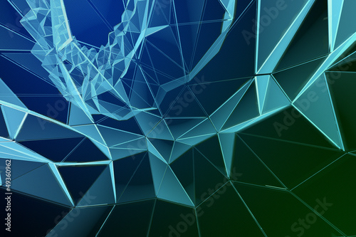 Abstrakter Voronoi Hintergrund Digital 3D