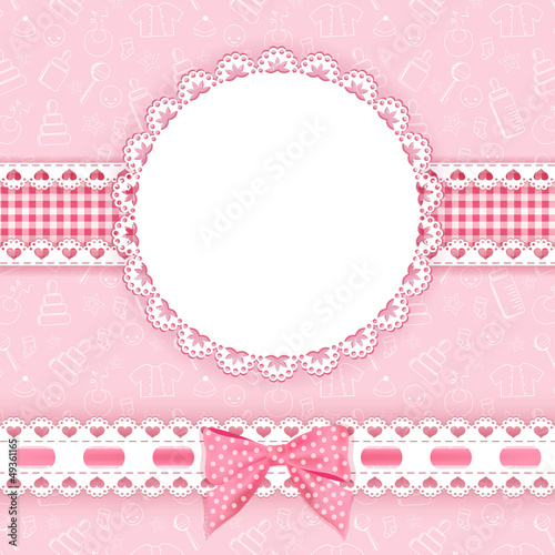 Baby background with frame.