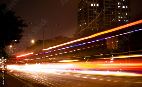 Car light in motion © chat9780