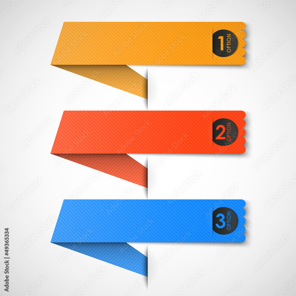 Obraz premium three paper options for your text