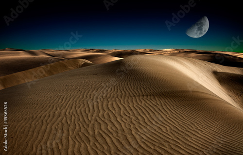 Night in desert Fototapet