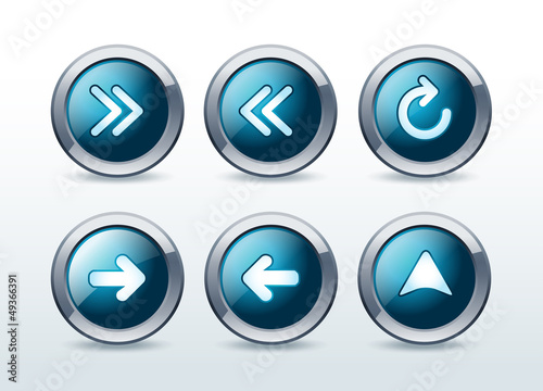 Free Download Web navigation icons set vector illustration - GFXLoad