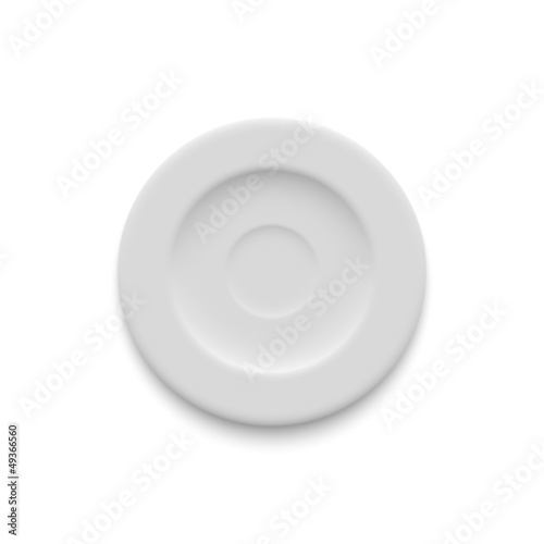 realistic empty plate illustration