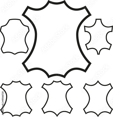 Leather symbol on white. Outline.