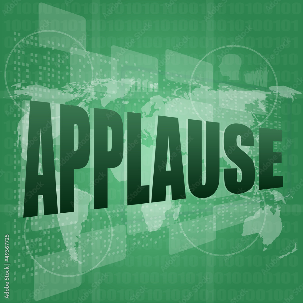 applause word poster concept. Financial support message design