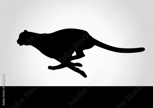 Silhouette illustration of a cheetah