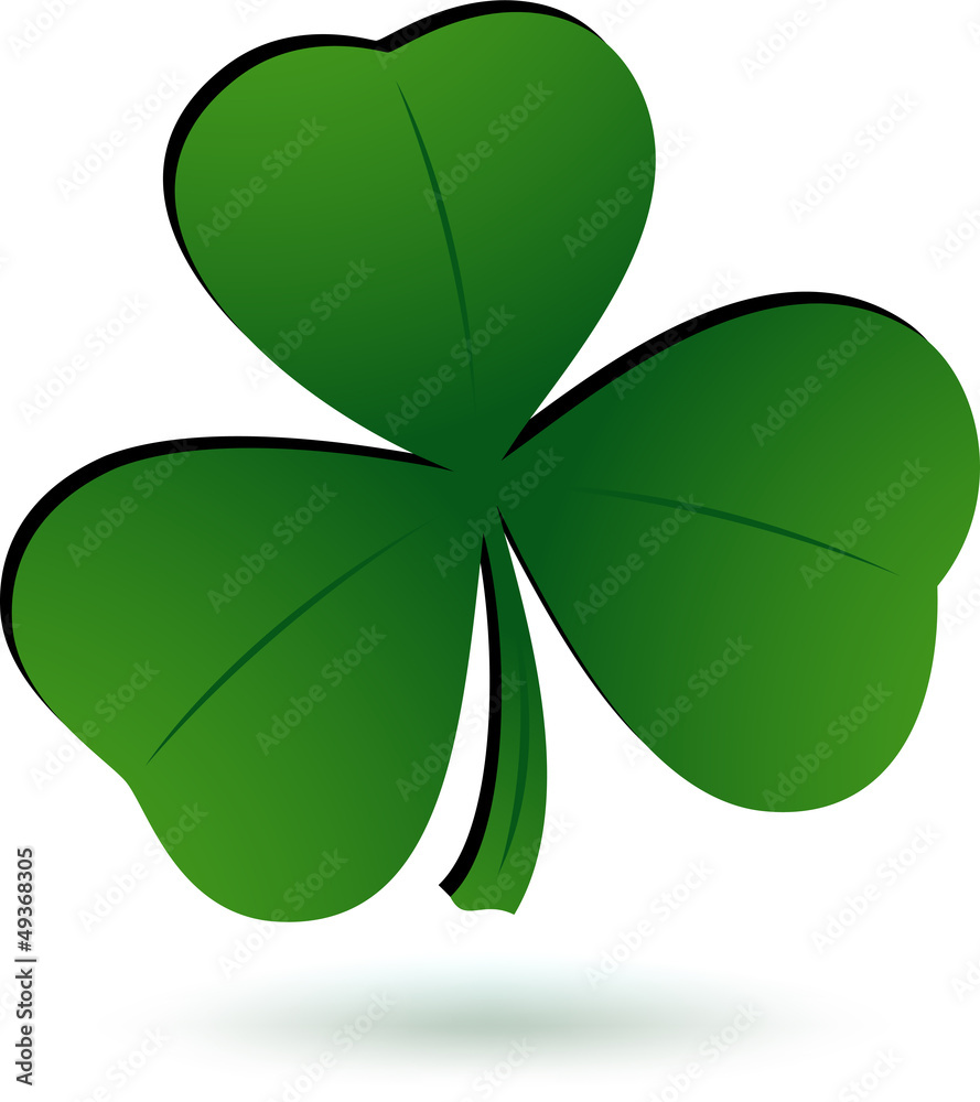 Green Shamrock isolated on white. Green Shamrock isolated on white.
