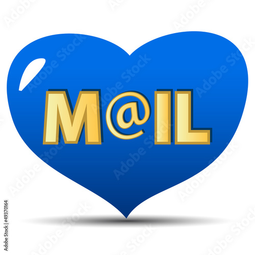 Blue mail icon