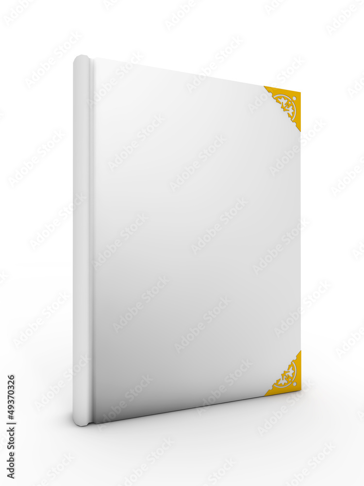 Blank book cover on the white background Blank book cover on the white background