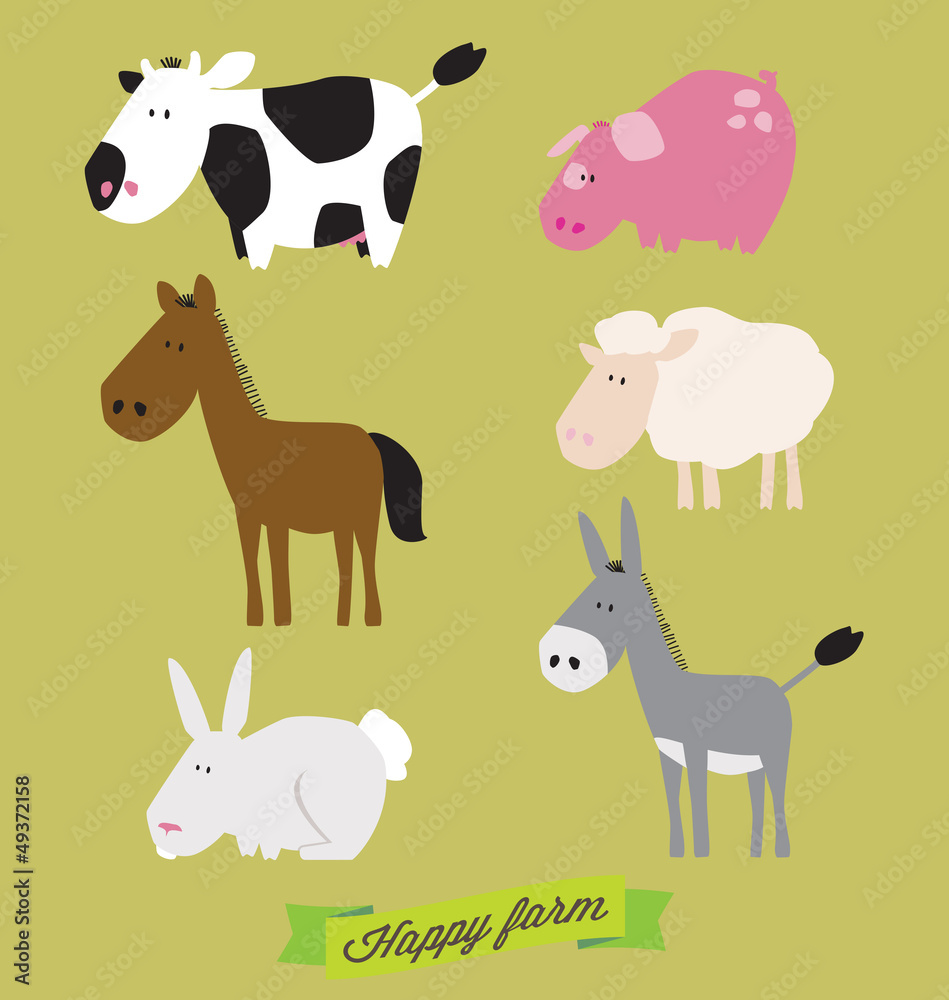 Obraz premium kit animal ferme