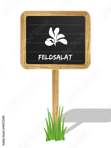 Feldsalat Schildchen Vektor