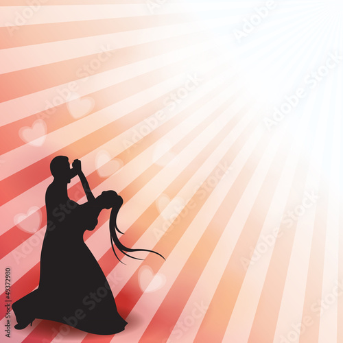 silhouette of a dancing couple