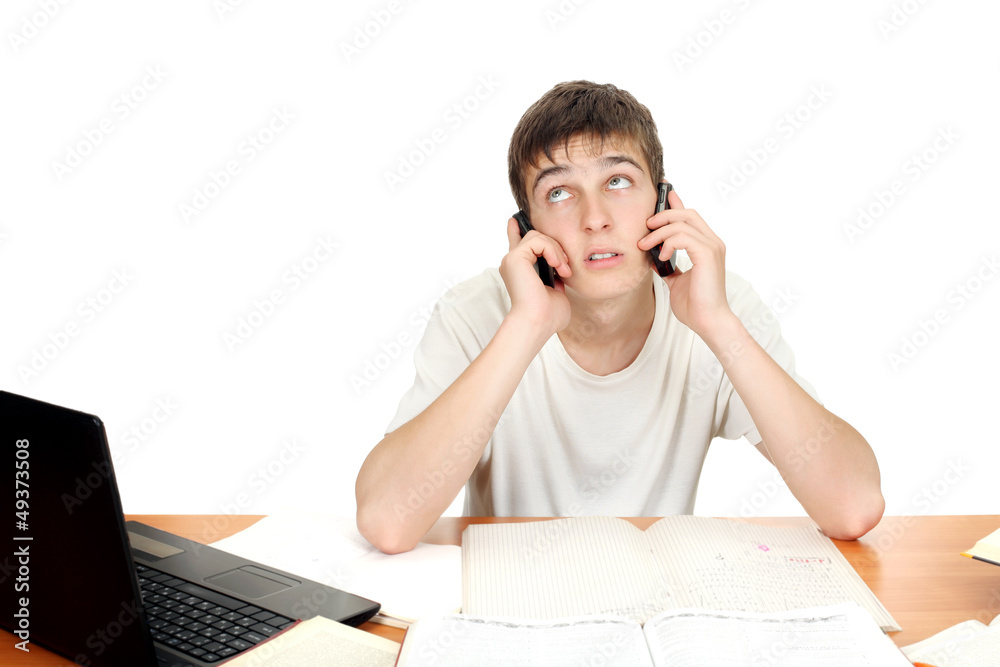 Student With Two Phones Student With Two Phones