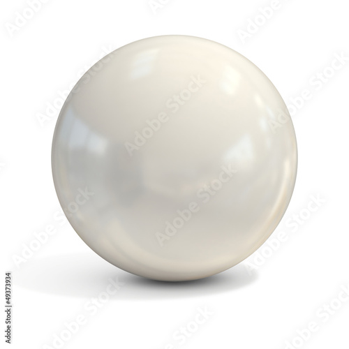 white sphere isolated