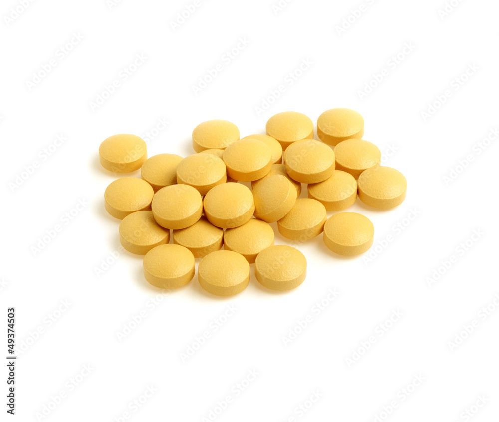 Pills on a white background Pills on a white background