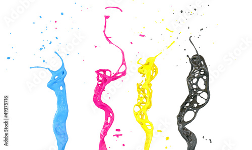 abstract cmyk splashes