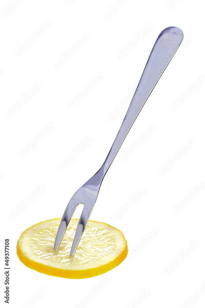 Lemon and fork for lemon Lemon and fork for lemon