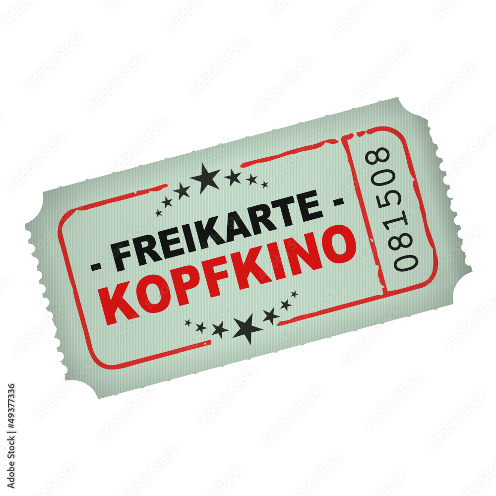 eintrittskarte v3 freikarte kopfkino I Adobe Stock