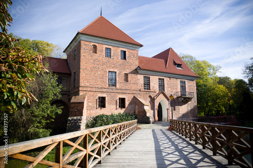 Gothic castle in Oporow, Poland photo