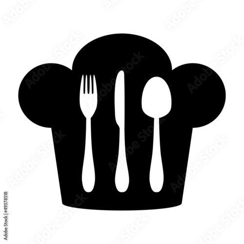 Cutlery and chef hat