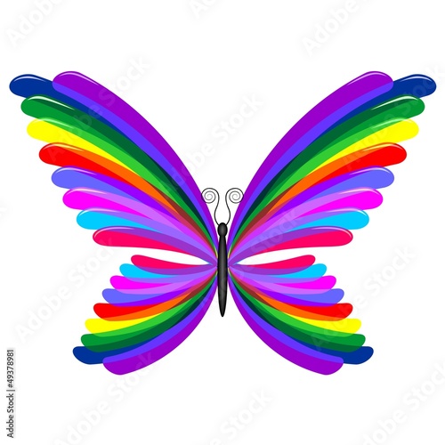 Butterfly Rainbow Abstract Design-Farfalla Arcobaleno Astratto
