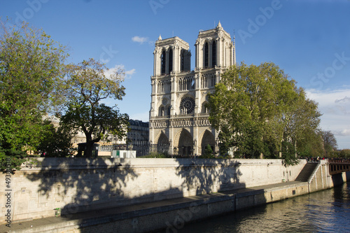 Paris, Notre Dame as seen from Seine, France