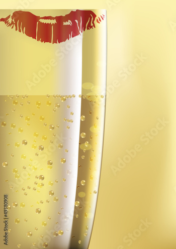 Champagne_verre_Rouge à lèvres