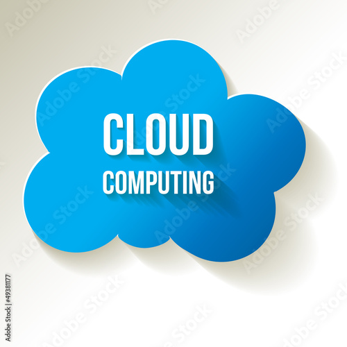 Cloud Cloud-Computing Rechnen in der Wolke Blau