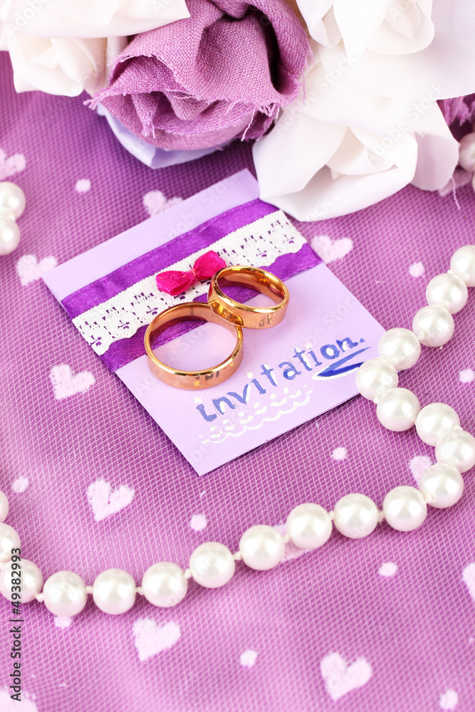 Conceptual photo: wedding in violet color style Conceptual photo: wedding in violet color style