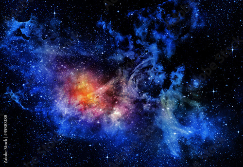 Fototapeta Naklejka Na Ścianę i Meble -  starry deep outer space nebual and galaxy