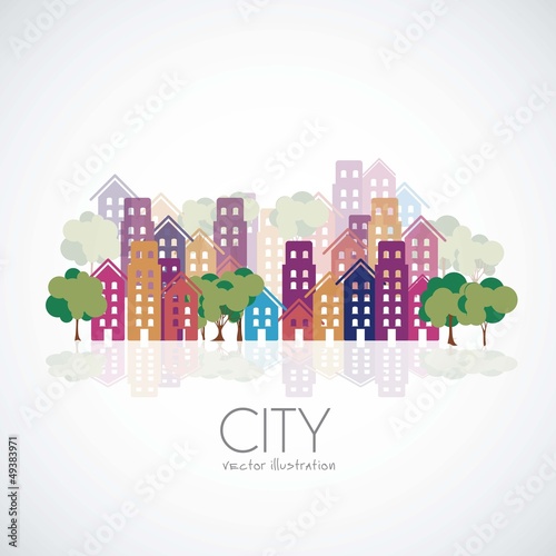 city buildings silhouettes