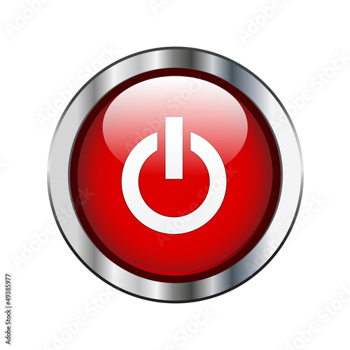 Red power button