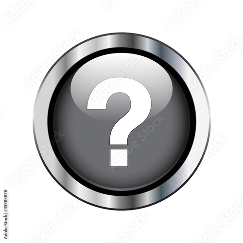 Black question button