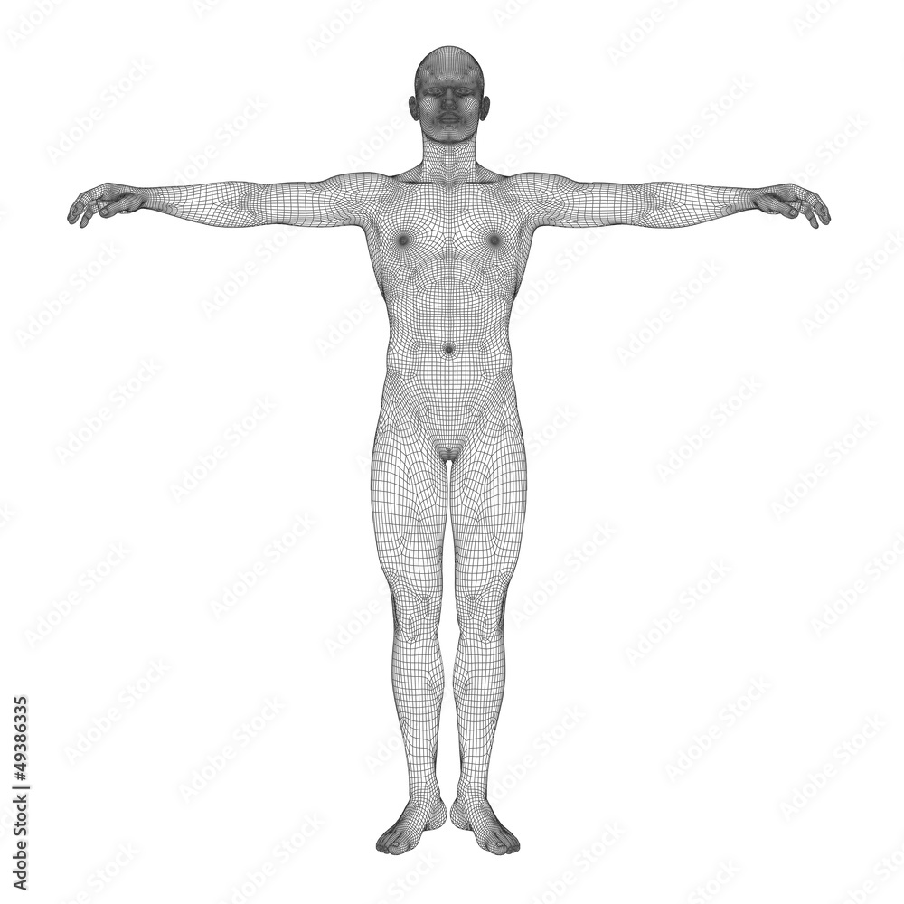 High resolution conceptual 3d man standing over white background High resolution conceptual 3d man standing over white background