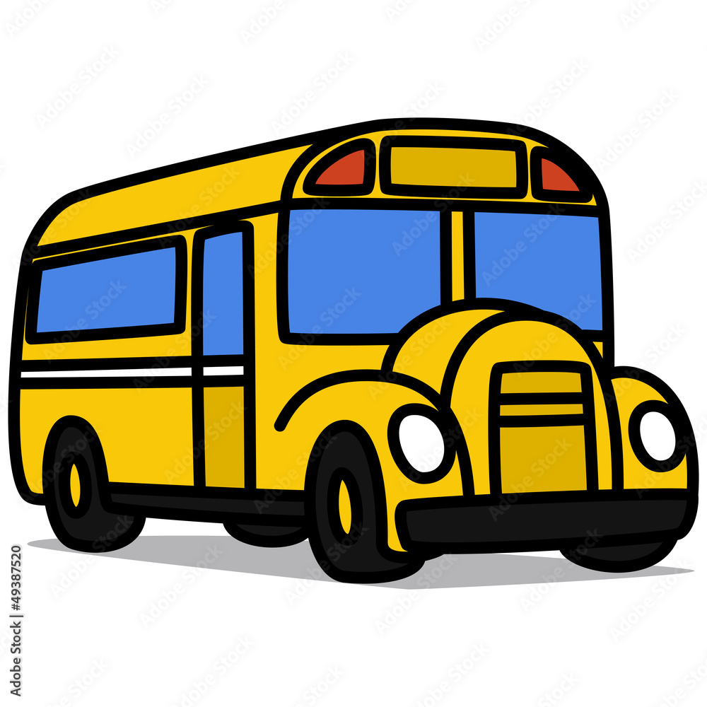 Cartoon Car 65 : School Bus