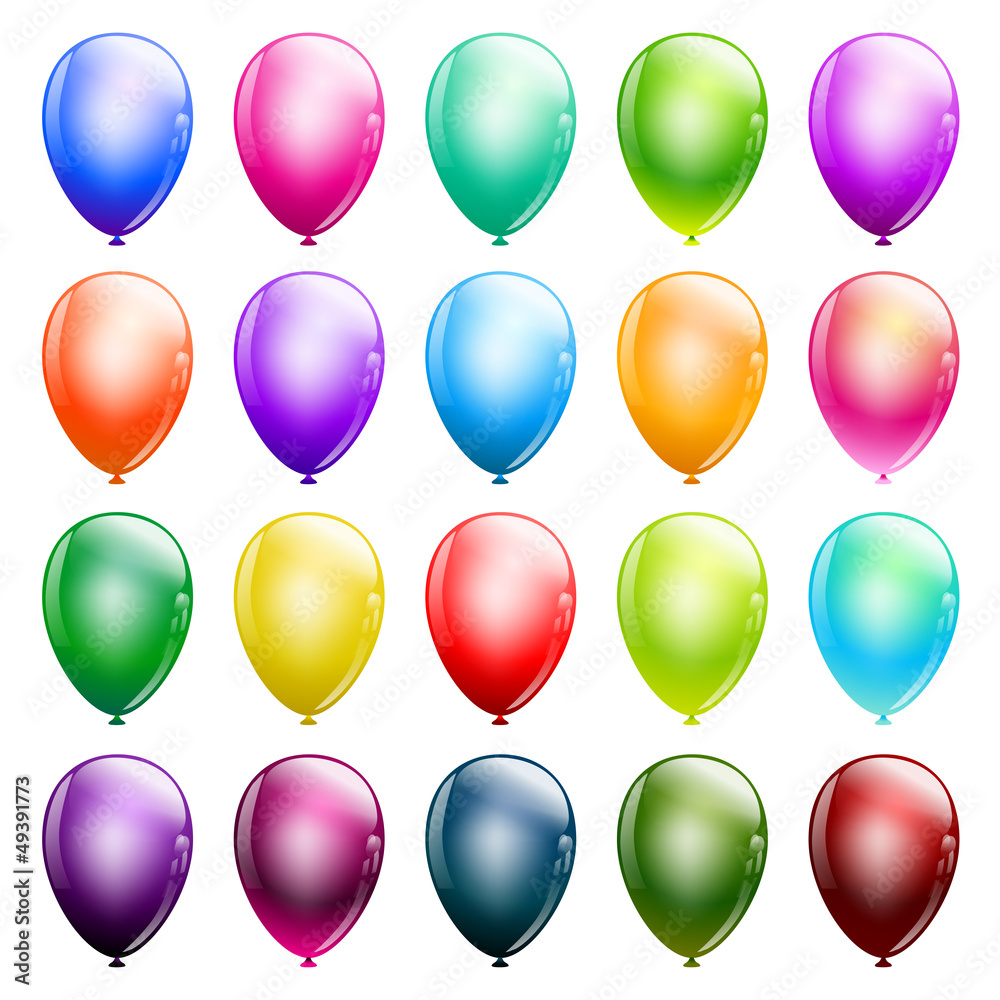 set of glossy balloons set of glossy balloons
