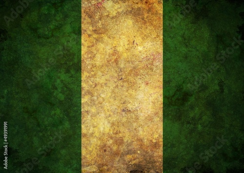 Grunge Nigeria Flag © darren whittingham