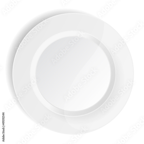 porcelain plate on white background