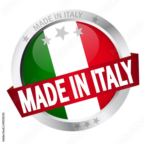 Button mit Banner "MADE IN ITALY"